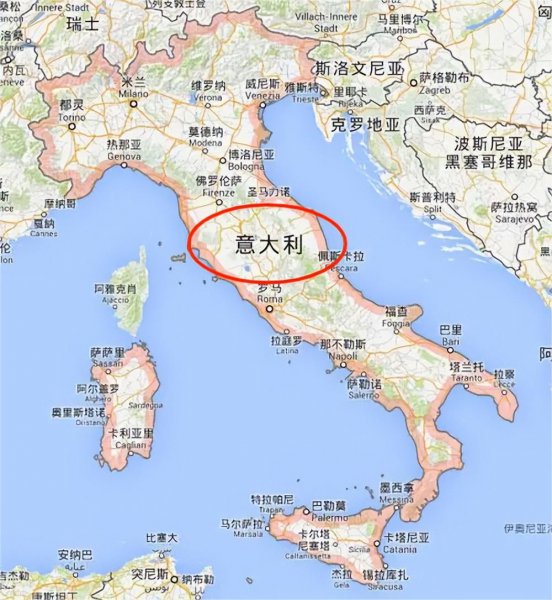 意大利在哪个洲哪个地方地图