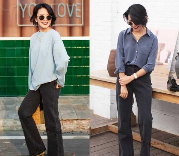 矮个子中年女人穿搭图