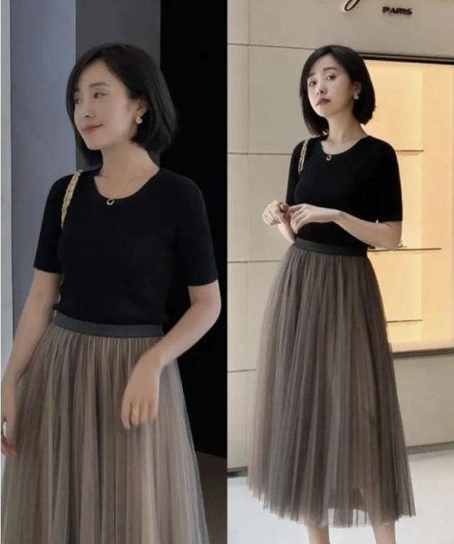 矮个子中年女人穿搭图