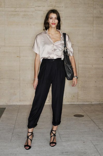 适合日常通勤的法式衬衫穿搭