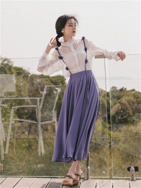 适合日常通勤的法式衬衫穿搭