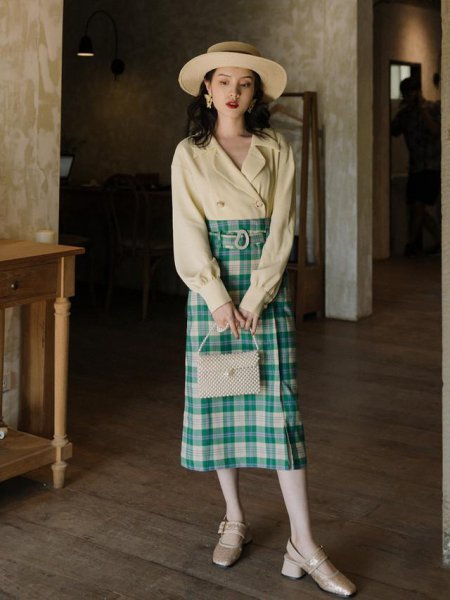 适合日常通勤的法式衬衫穿搭