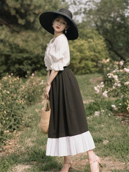 适合日常通勤的法式衬衫穿搭