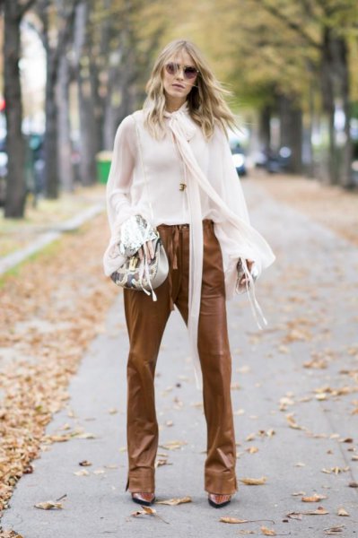 适合日常通勤的法式衬衫穿搭