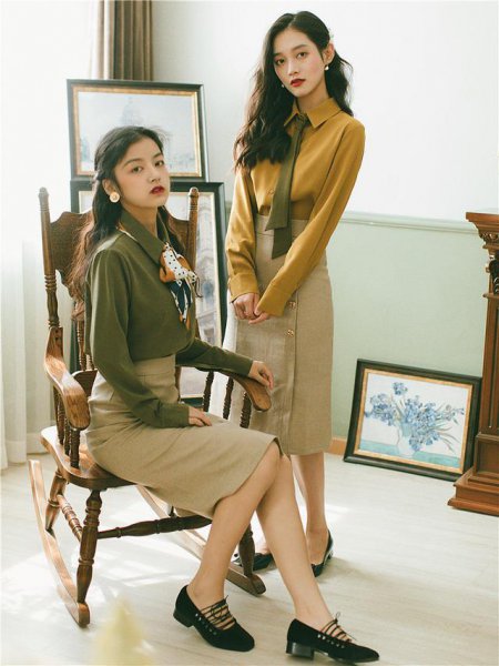 适合日常通勤的法式衬衫穿搭