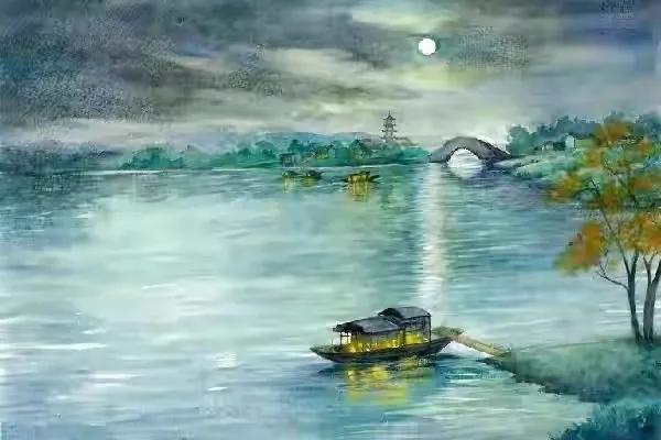 夜半钟声到客船出自哪首诗