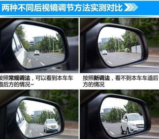轿车调后视镜的最佳位置