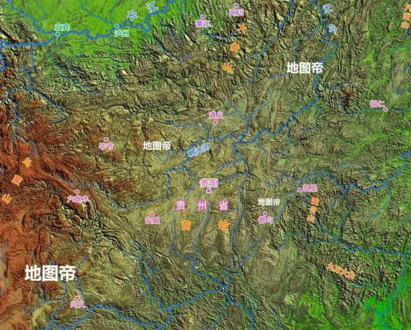 贵州在中国地图上的位置