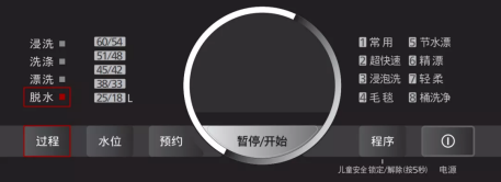 全自动洗衣机怎么设置只脱水功能