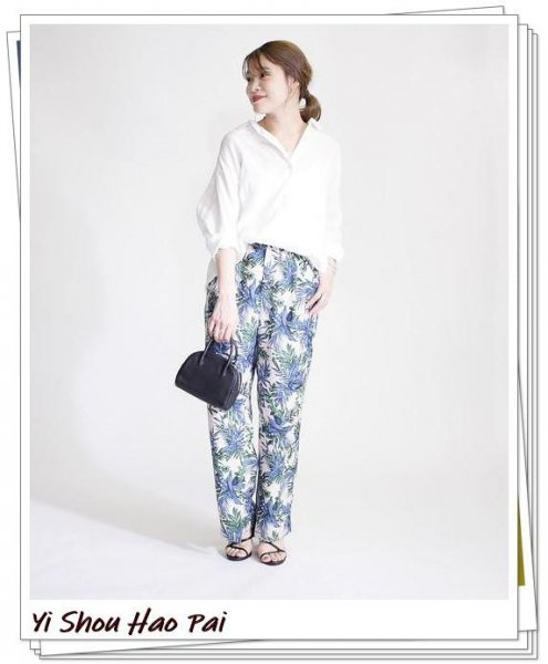 花裤子搭配什么上衣好看图片