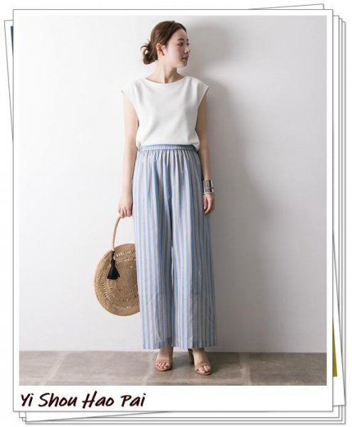 花裤子搭配什么上衣好看图片