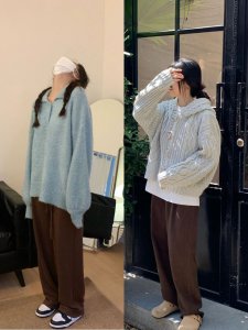 咖啡色裤子最佳搭配图 咖色裤子如何搭配上衣和鞋子好看