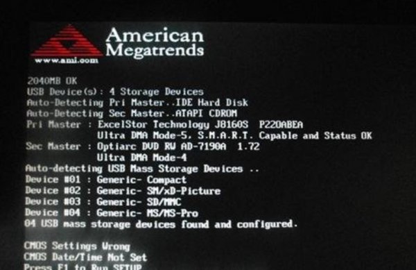 电脑开机一堆英文然后进不去