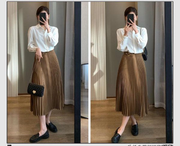 黑色百褶裙配什么上衣好看