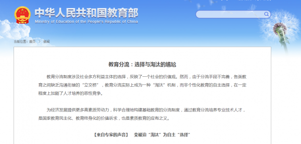 学校分流是什么意思