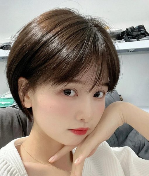 长脸剪什么短发好看图片