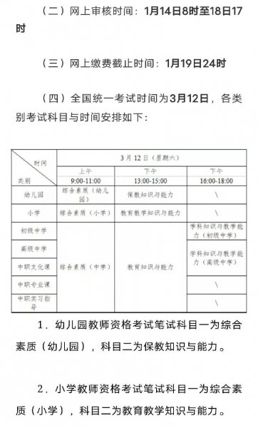 幼师资格证报考条件