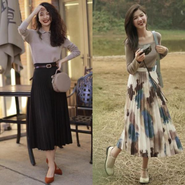 百褶裙搭配什么上衣