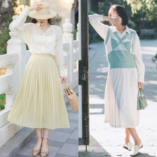 百褶裙搭配什么上衣