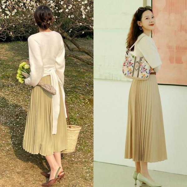 百褶裙搭配什么上衣