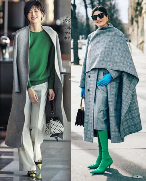 灰色配什么颜色好看衣服图片