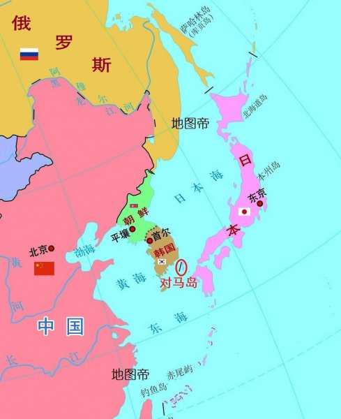 对马海峡地图位置