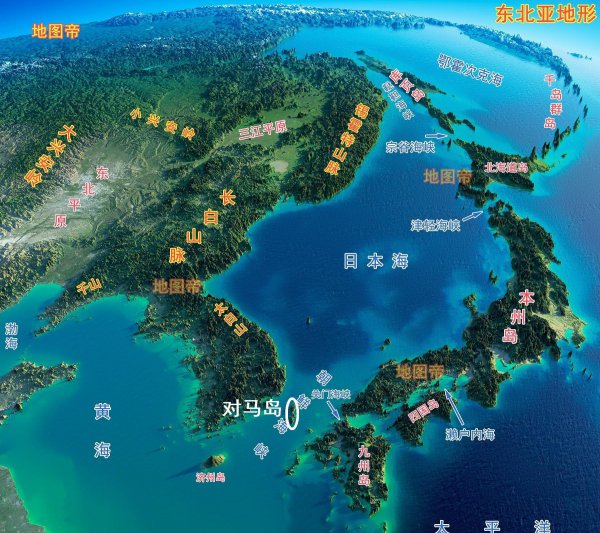 对马海峡地图位置