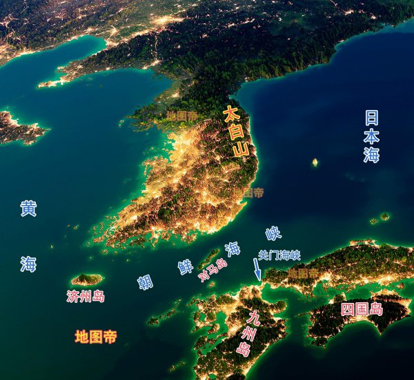 对马海峡地图位置