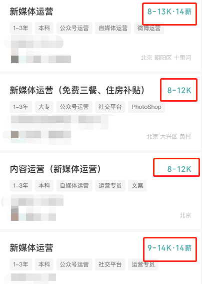 公司运营工资一般多少