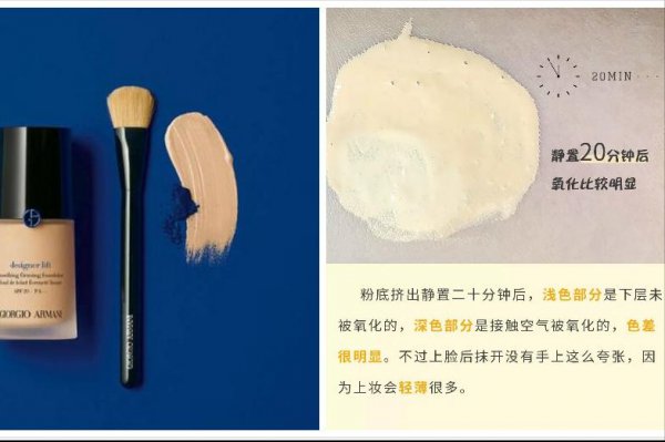 阿玛尼粉底液红标蓝标有什么不同