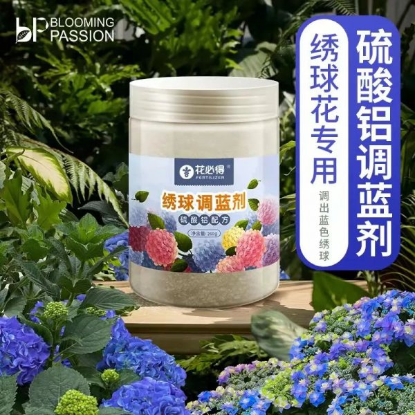 绣球调蓝色的常用方法及用量