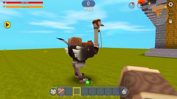 迷你世界怎样驯服鸵鸟成为坐