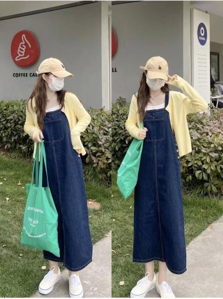牛仔背带裙搭配什么上衣好看