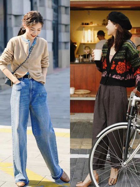 春秋阔腿裤怎么搭配上衣