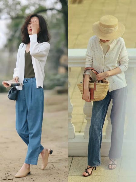 春秋阔腿裤怎么搭配上衣