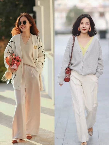 春秋阔腿裤怎么搭配上衣