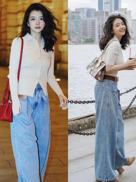 春秋阔腿裤怎么搭配上衣