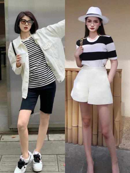 上黑下白搭配好看吗