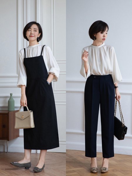 上黑下白搭配好看吗