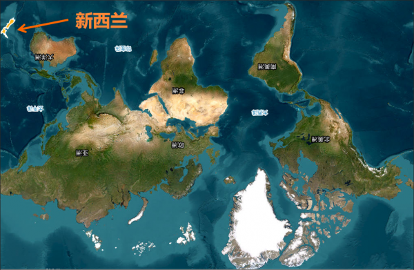 新西兰在地图上的位置