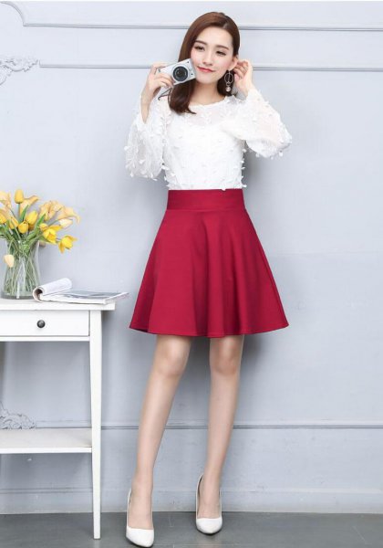 短裙配什么上衣好看图