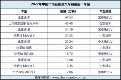 新能源车哪个牌子好 销量卖得好的十大新能源车品牌