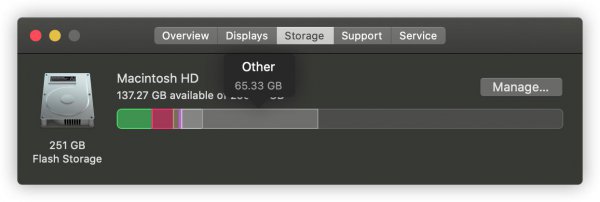 mac系统其他占用了几十g