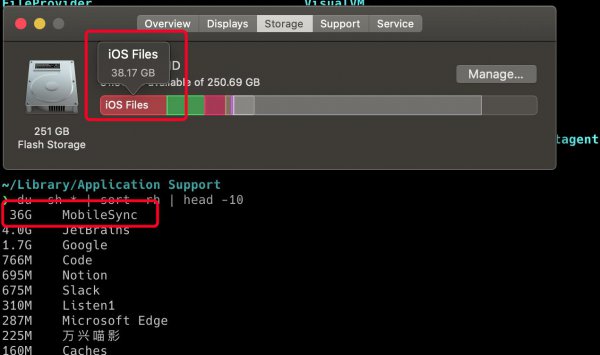 mac系统其他占用了几十g