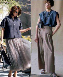 藏青色t恤配什么颜色裤子 藏青色上衣怎么搭配下装图片