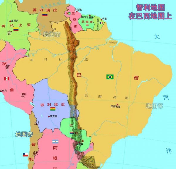 智利在哪里世界地图
