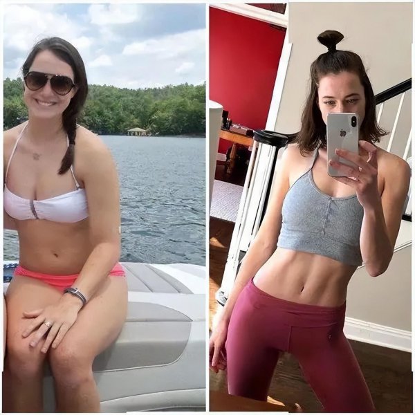 练瑜伽容貌变化对比照