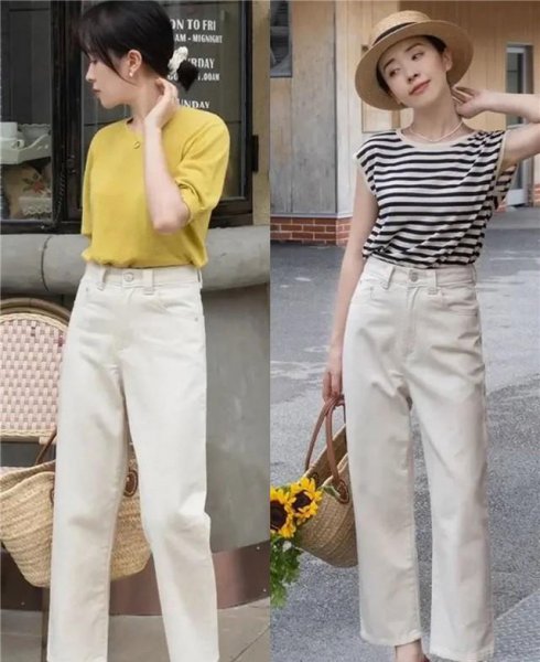 杏色裤子配什么颜色上衣