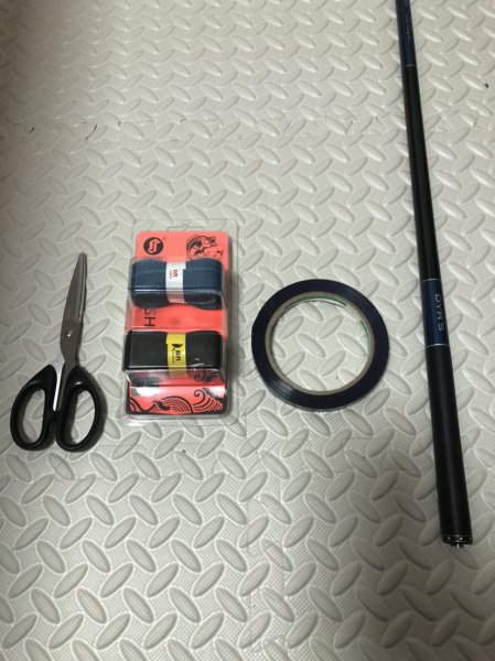 吸汗带怎么缠鱼竿教程