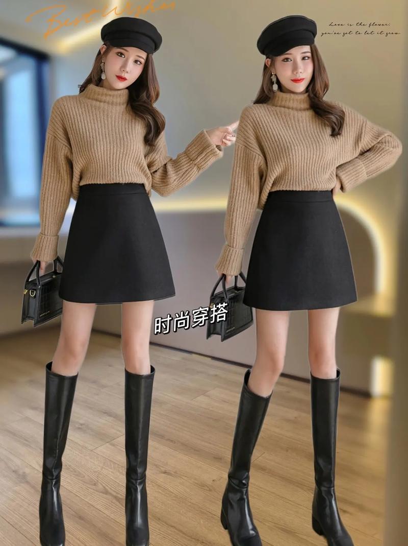 冬季高腰短裙搭配(短外套露踝,法式优雅又干练) 冬季高腰短裙搭配(短外套露踝,法式优雅又干练)